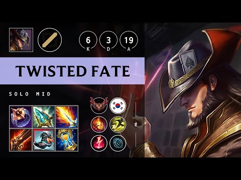 Twisted Fate Mid vs Orianna - KR Grandmaster Patch 25.09