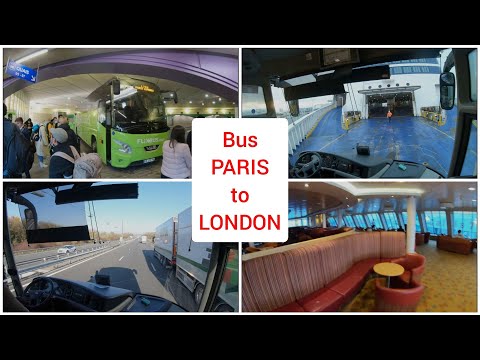 Paris to London by bus 4K