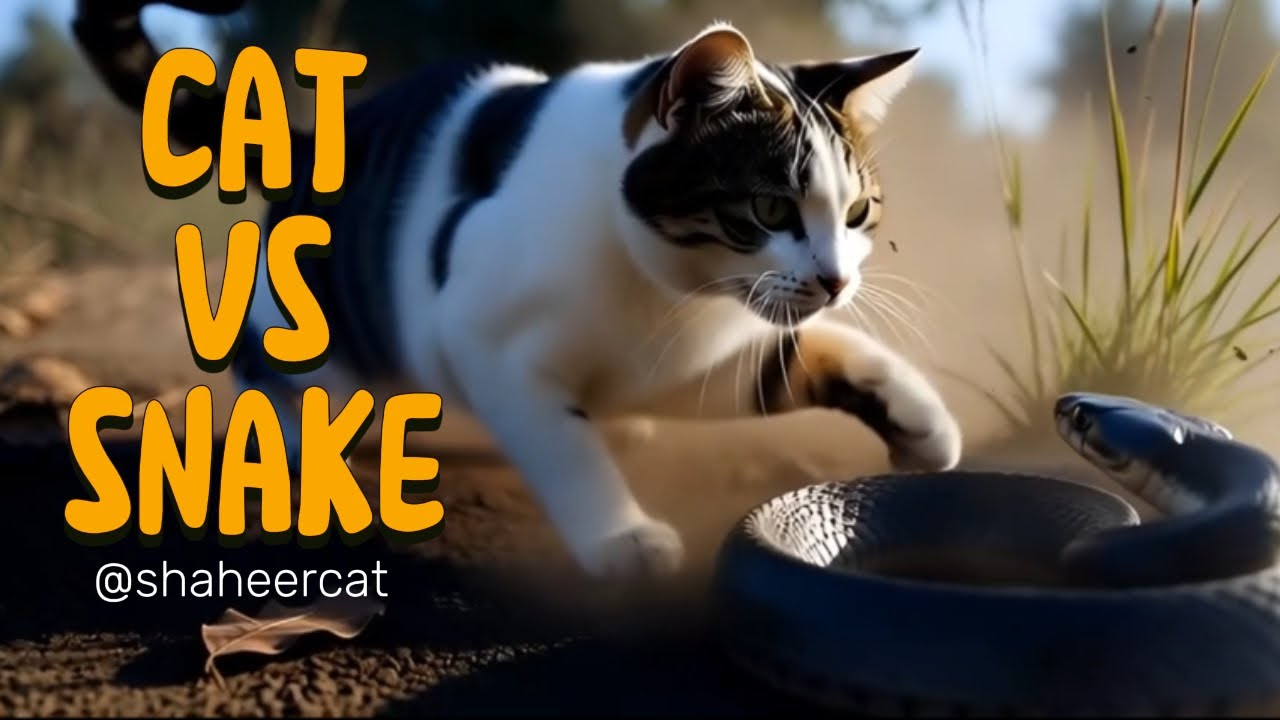 Epic Cat vs Snake Showdown 🐱🐍 | Who Wins? #CatVsSnake #shaheercat #AnimalBattle #EpicFight