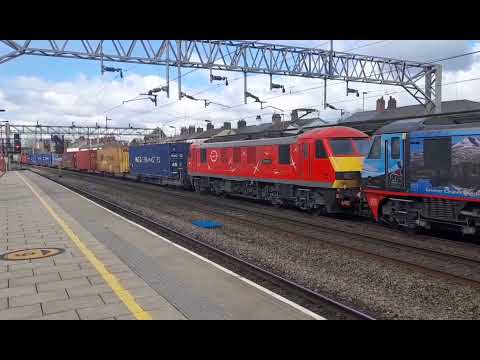 Db 90024 & 90037. Then 90034 & 90020 Light Engines Stafford