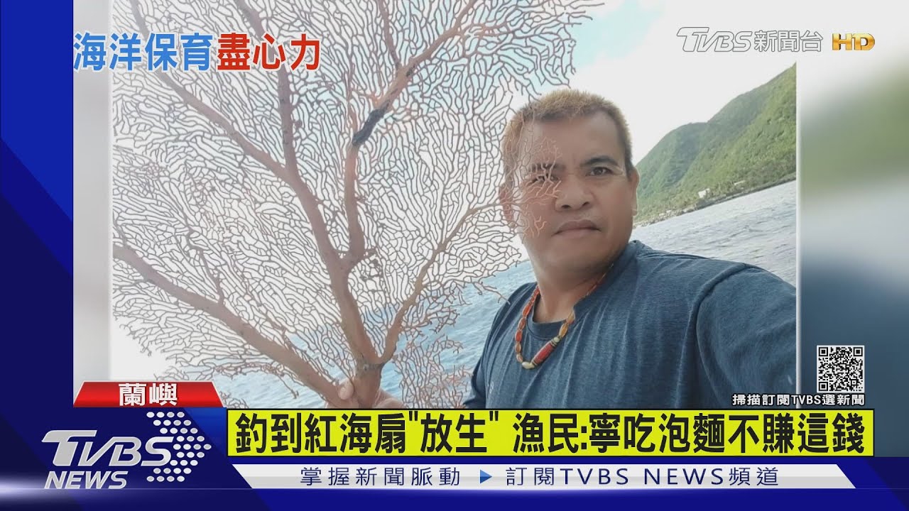 釣到紅海扇「放生」漁民:寧吃泡麵不賺這錢