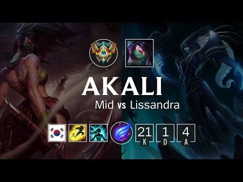 Akali Mid vs Lissandra - KR Challenger Patch 8.20
