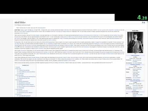 [Old World Record] Wikipedia Hitler Any% Speedrun in 00:05:17 (delayed start)