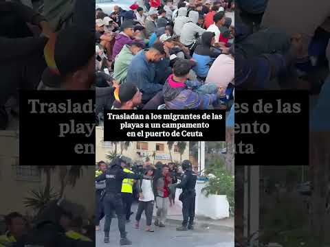 ⛺ Trasladan a los MIGRANTES de CEUTA de las playas a un campamento en el puerto 🚨