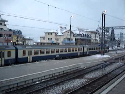 BLS Regio Re 4/4 abfahrt von Spiez