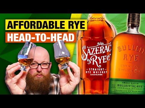 BEST BUDGET RYE? Sazerac Rye vs Bulleit Rye [American Whiskey Review]
