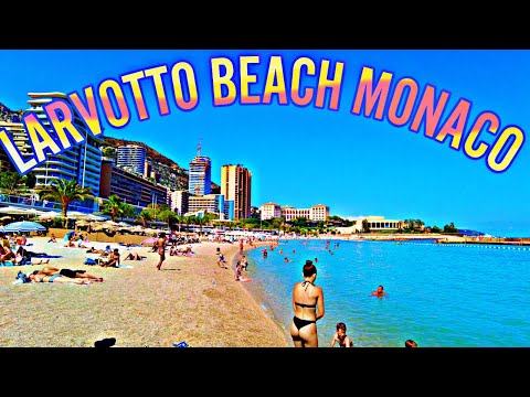 Larvotto Beach Monaco 4K  Walking Tour | 4K City Life