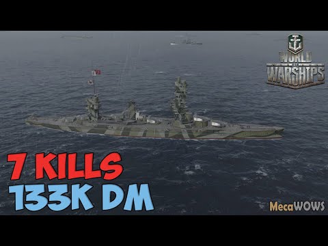 World of WarShips | Fuso | 7 KILLS | 133K Damage - Replay Gameplay 4K 60 fps