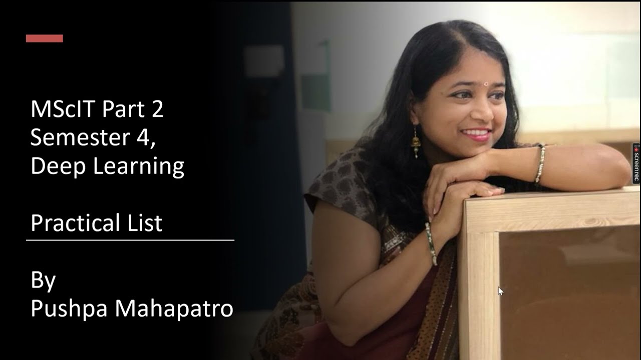 02 Deep Learning Practicals List || M.Sc. IT Part 2 Sem 4 || Mumbai University