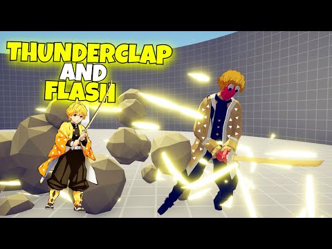 ZENITSU THUNDERCLAP AND FLASH vs EVERY UNIT - DEMON SLAYER - Totally Accurate Battle Simulator TABS
