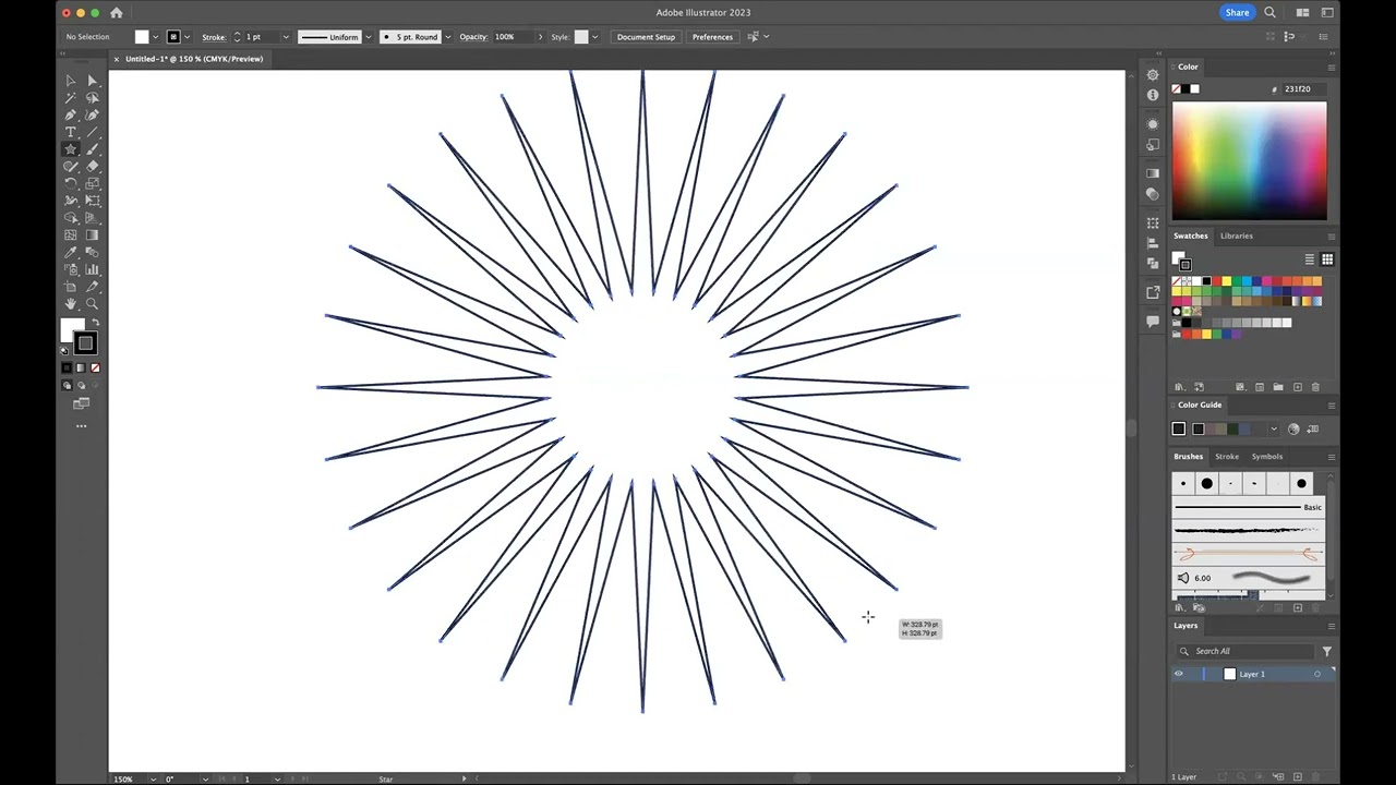 How to use the star tool correctly - Adobe Illustrator