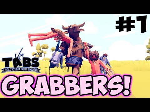 Grabbers! Minotaur + 4 Halfling vs Every Unit part 1/2 - TABS Unit Possession Update