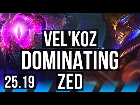 VEL'KOZ vs ZED (MID) | Dominating | EUW Grandmaster | 25.19