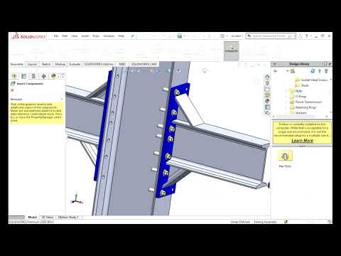 Steel Structure using Solidworks | Draft #1