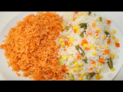 COMO HACER ARROZ MEXICANO PERFECTO SIN CONSOME | 2 ESTILOS DE ARROZ ROJO Y ARROZ CON VERDURAS
