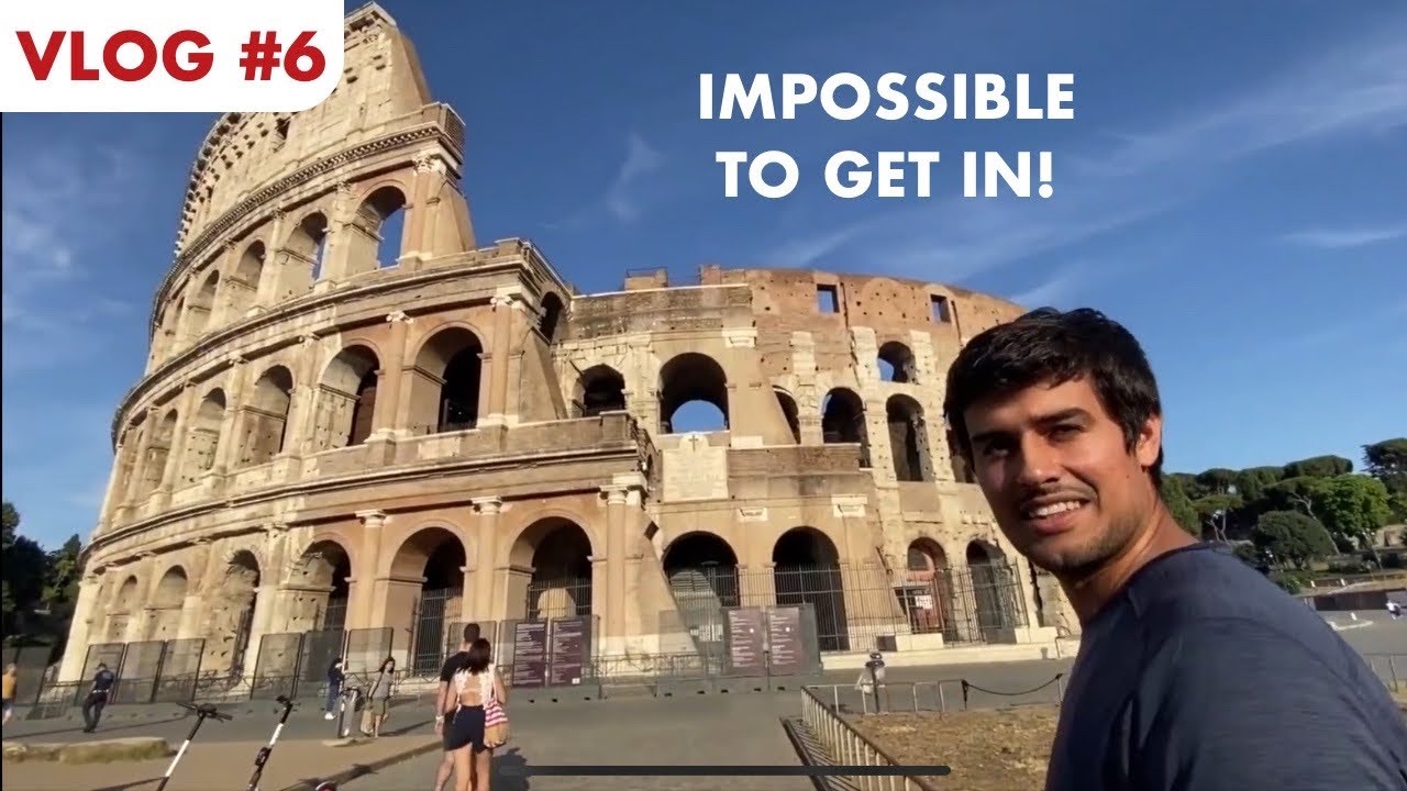 A traveler explores the majestic Colosseum, a timeless symbol of Rome's grandeur.