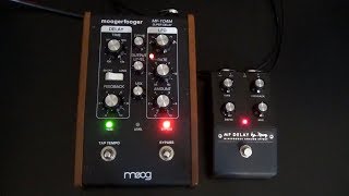 Video thumbnail for Moog Moogerfooger MF-104M Analog Delay vs. Moog Minifooger MF Delay by DelayDude