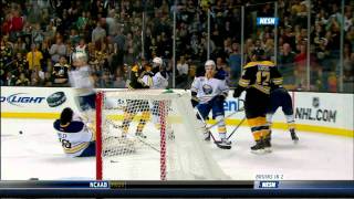 Ryan Miller railroaded by Milan Lucic 11/12/2011 (1080p)