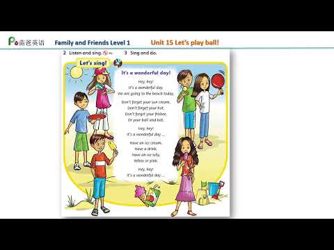 Song in Family and friends Level 1 Unit 15 _ It's a wonderful day! | Let's sing karaoke!