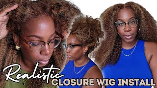 LOW COST Realistic Wig Install Easy HOW TO Achieve Full Frontal Look with CLOSURE Wig Tutorial
