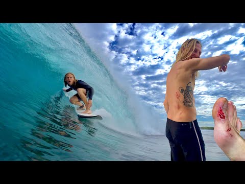 I GOT DRAGGED ON SHARP SHALLOW REEF! (SCARIEST WAVES OF MY LIFE)