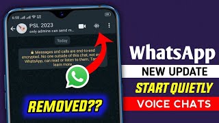 WhatsApp voice chat removed || WhatsApp new update || WhatsApp Group voice chat update