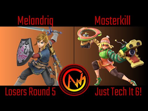 AWG Just Tech It 6 Losers Round 5 - Melandriq (Link) Vs Masterkill (Min Min) Smash Ultimate - SSBU
