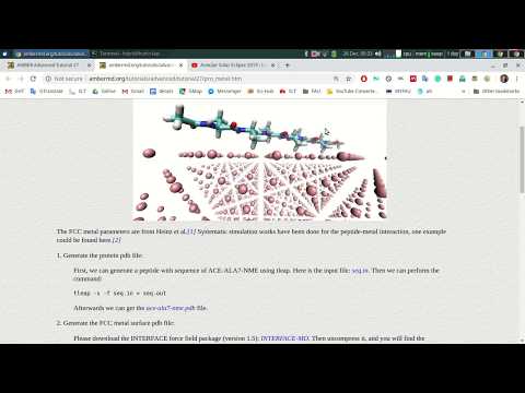 AMBER19 Modeling Material Systems | Tutorials
