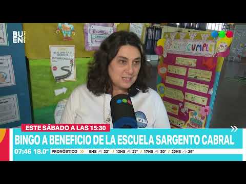 Este sábado 18 de octubre, bingo a beneficio de la escuela Sargento Cabral