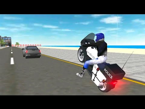 City police car patrol simulator #1– 3D Police Bike Road Case Hendeling – Android Gameplay
