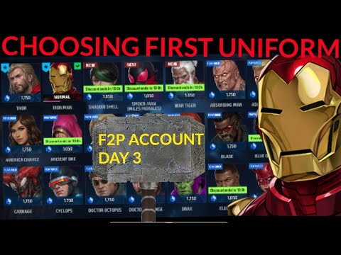 BUYING MY FIRST UNIFORM - F2P ACCOUNT DAY 3 (Marvel Future Fight)