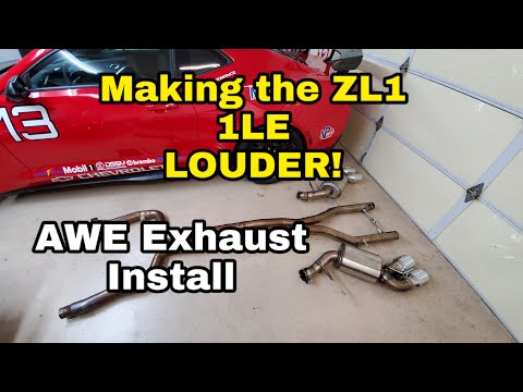 AWE-Tuning Touring Edition Catback Install | 2018 Camaro ZL1 1LE gets loud! | Cold Start | Revs