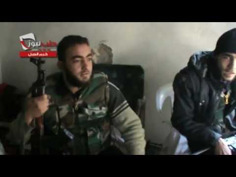 كلمة لأحد عناصر كتيبة النصر المرابطين في حي كرم الجبل في أحد معارك مدينة حلب