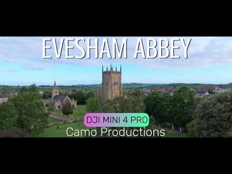 Dynamic Aerial Tour: Evesham Abbey with All Saints Parish Church