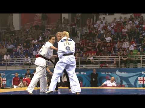 WKO EC 2016, women +60 kg, Nora Vaznelyte LTU   Drszepesi Csenge HUN 37