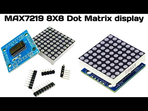 MAX7219 SMD Dot Matrix Display Module With Driver Control IC connection |led matrix display project