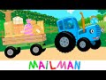 MailMan Song - Blue Tractor - Kids Songs & Cartoons with Cars