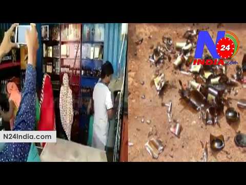 Women in Anantapur destroyed wine shops (N24India)