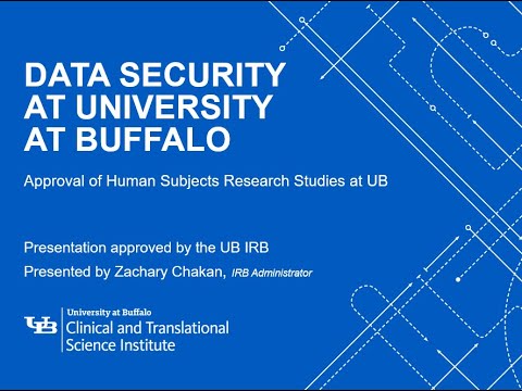 CTSI Watch and Learn: Data Security at UB — De-identified vs. Coded Data