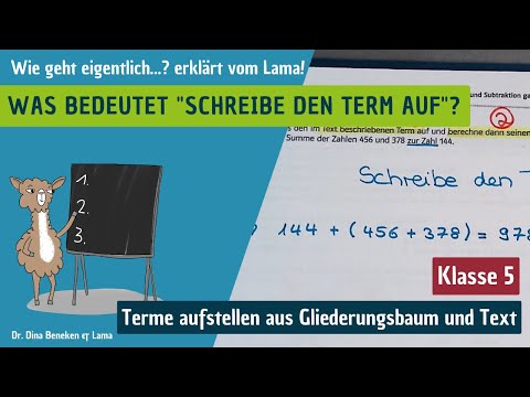 Schreibe den Term auf: So geht es