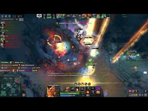 Liquid.Miracle- gets a double kill!  Miracle- playing Troll Warlord Team Secret vs Team Liquid at Th