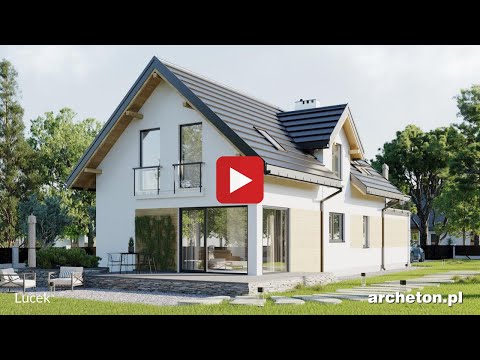 Projekt domu Lucek - archeton.pl - z poddaszem użytkowym 176,9 m2