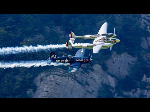 Vought F4U Corsair's Thrilling Engine Startup and Flight with P-38 Lightning [4K]