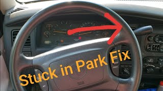 How to Fix Sticking Gear Selector Dodge Ram Durango Stuck in Park Can