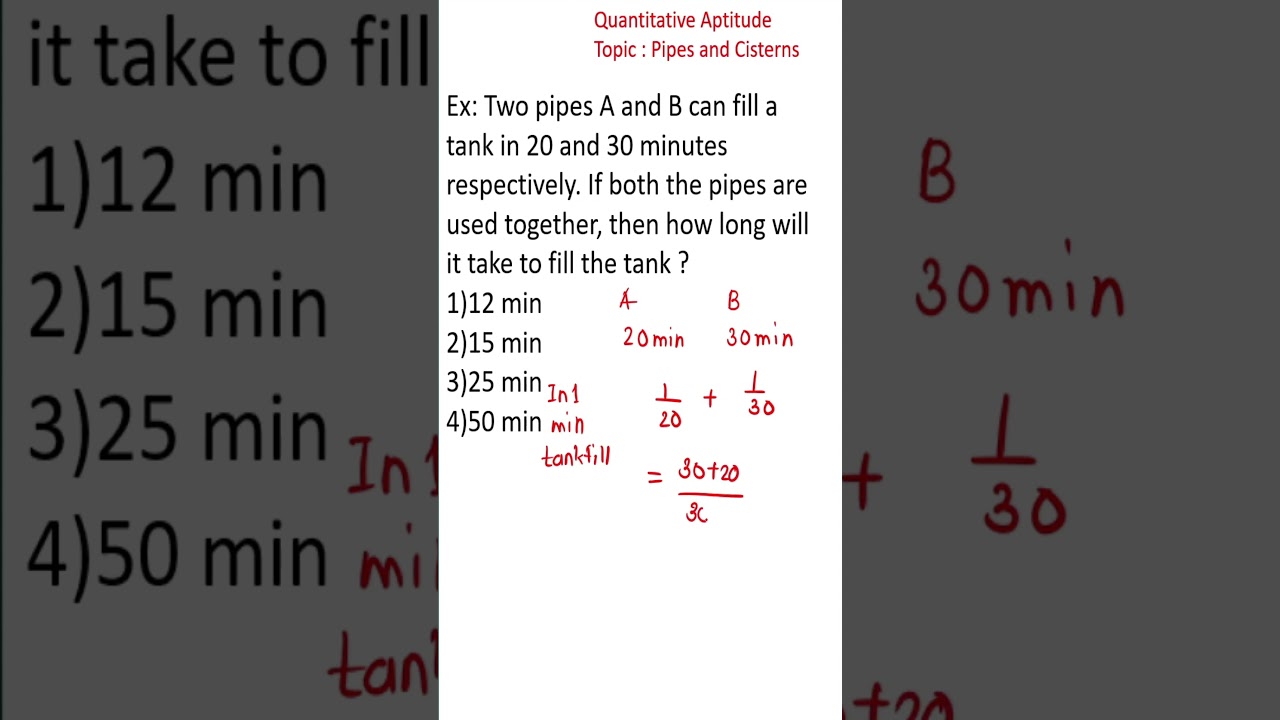 Pipes and Cisterns  #anujclassroom