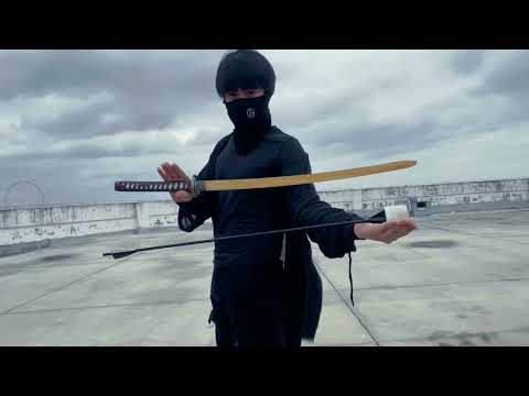 Block arrow with wooden sword