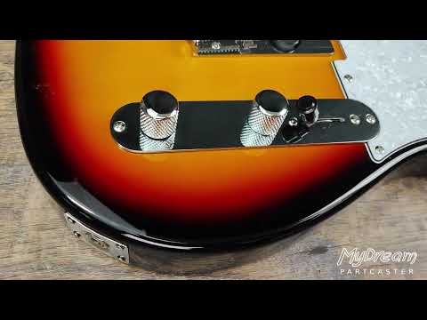 MyDream Partcaster Custom Built - Sunburst Hardtail Floral Neck image 11
