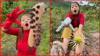 Survival Skills: SMAR idea and USEFUL with single mom in forest #bushcraft #camping #outdoors #idea