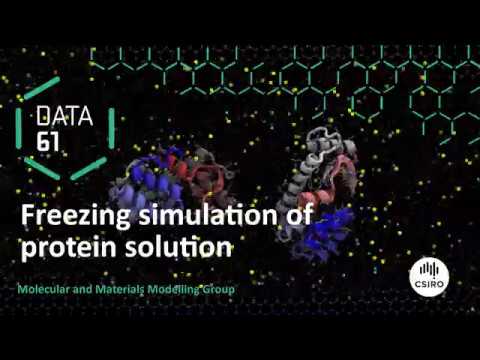 3D molecular visualisation - Freezing protein solution