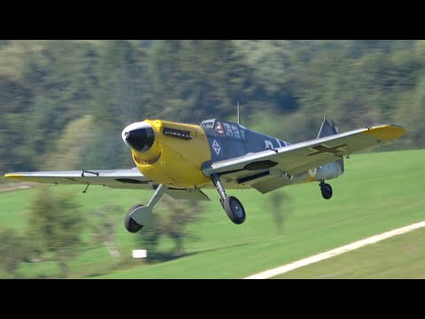Vintage Warbirds taking off at Hahnweide Airshow Germany